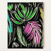 Visagist Bright Jungle Doodles Zwart Planner (Achterkant)