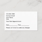 Visagist Client Afspraak Visitekaartjes (Achterkant)