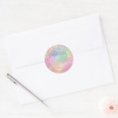 Visagist Drips Roze Glitter Sweet 16th Ronde Sticker (Envelop)