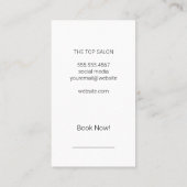 Visagist en Haarstylist | Salon Borstels Visitekaartje (Achterkant)