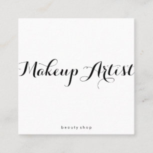 Visagist Fancy Font Minimalist Vierkante Visitekaartje