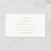 Visagist Fancy Font Minimalist Visitekaartje (Achterkant)