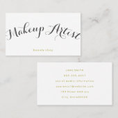 Visagist Fancy Font Minimalist Visitekaartje (Voorkant / Achterkant)