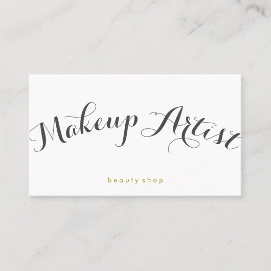 Visagist Fancy Font Minimalist Visitekaartje (Voorkant)