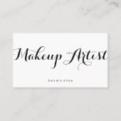 Visagist Fancy Font Minimalist Visitekaartje (Voorkant)