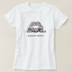 VISAGIST Glitter Logo Kus Naam T-shirt