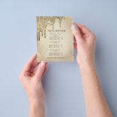 Visagist Goud Glitter Glam Service Lijst  Flyer (Hand)