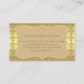 Visagist Gouden Fleur-de-lis Gouden Monogram Visitekaartje (Achterkant)