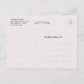 Visagist Haarstylist Modern Zwart Wit Goud Briefkaart (Achterkant)