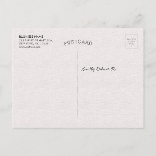 Visagist Haarstylist Modern Zwart Wit Goud Briefkaart (Achterkant)