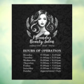 Visagist Haarstylist Moderne Openingsuren Raamsticker (Vel 3)