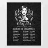 Visagist Haarstylist Moderne Openingsuren Raamsticker (Vel)