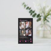 Visagist Instagram POST Roze QR Code Visitekaartje (Staand voorkant)