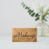 Visagist Koper Metaal Business Card Visitekaartje (Staand voorkant)