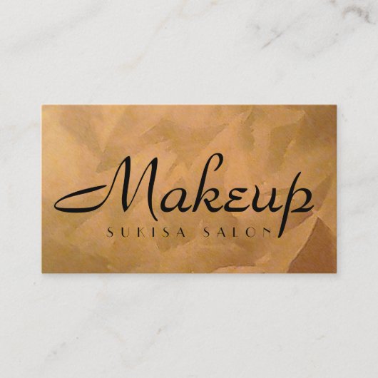 Visagist Koper Metaal Business Card Visitekaartje (Voorkant)