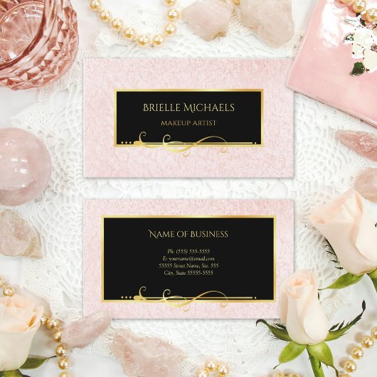 Visagist met Blush Zwart Visitekaartje