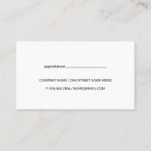 Visagist met kwasten afsprakenkaartje (Achterkant)