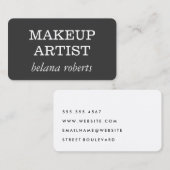 Visagist Minimalist (Grijs/Wit) Visitekaartje (Voorkant / Achterkant)