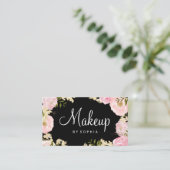 Visagist Modern Bloemendesign Roze Visitekaartje (Staand voorkant)
