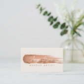 Visagist Neutraal Rose Goud Swash Visitekaartje (Staand voorkant)