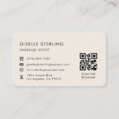 Visagist QR-code Visitekaartje (Achterkant)