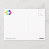 Visagist Regenbooglippen op zwart Briefkaart (Achterkant)