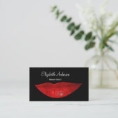 Visagist Rode Lip Glamour Visitekaartje (Staand voorkant)