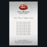 Visagist Rode Lippen Zilver Glitter Schoonheidssal Flyer<br><div class="desc">Visagist Rode Lippen Zilver Glitter Schoonheidssalon Flyers.</div>