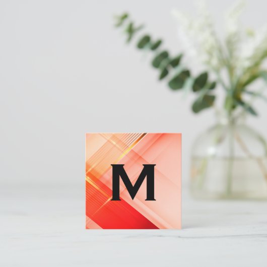 Visagist  Rood Roze Goud Achtergrond Vierkante Visitekaartje (Staand voorkant)