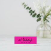 Visagist Roze Dunne Visitekaartjes (Staand voorkant)