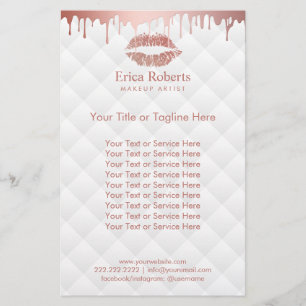 Visagist Roze Gouden Lippen Modern Schoonheidssalo Flyer