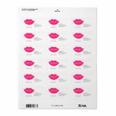 Visagist Roze Lippen Moderne Chic Schoonheidssalon Etiket (Full Sheet)