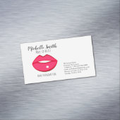 Visagist roze lippen opvallende moderne schoonheid magnetisch visitekaartje (Voorbeeld)