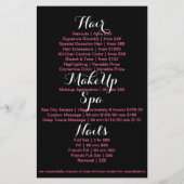 Visagist Salon Spa Nails Haar Flyer Menu (Achterkant)