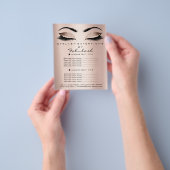 Visagist Schoonheidssalon Glitter Flyer Roze Roos (Hand)