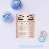 Visagist Schoonheidssalon Glitter Flyer Roze Roos (Enkel)
