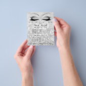 Visagist Schoonheidssalon Glitter Flyer Zilver (Hand)