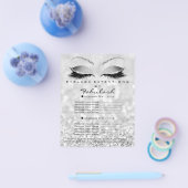 Visagist Schoonheidssalon Glitter Flyer Zilver (Enkel)