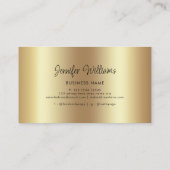 Visagist Schoonheidssalon QR-code Modern Goud Visitekaartje (Achterkant)