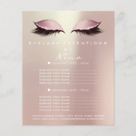 Visagist Schoonheidssalon Roze Gouden Glitters Fly Flyer