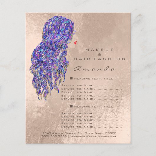 Visagist Schoonheidssalon Wimper Flyer Zeemeermin  (Voorkant)