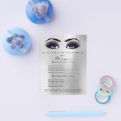 Visagist Schoonheidssalon Wimpers Flyer Grijs Viol (Enkel)