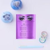 Visagist Schoonheidssalon Wimpers Flyer Paars (Enkel)