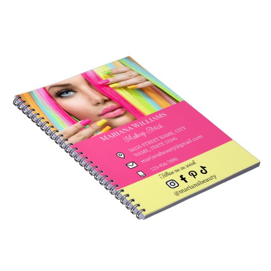 visagist social media foto qr code bedrijf notitieboek (Rechterzijde)