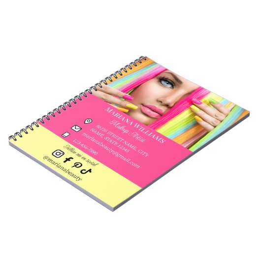 visagist social media foto qr code bedrijf notitieboek (Linkerzijde)