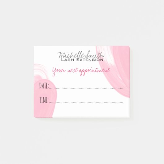 Visagist Wimper Extensie Volgende Afspraak Post-it® Notes (Voorkant)