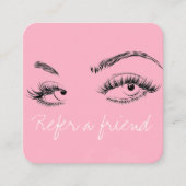 Visagist Wimpers Wenkbrauwen Roze Verwijs een Vrie Afsprakenkaartje (Voorkant)