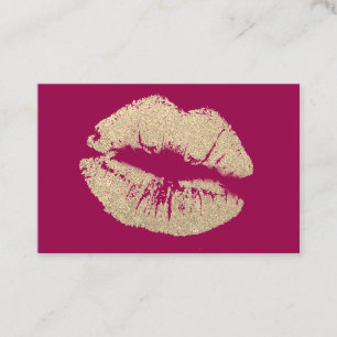 Visagist Zakelijke Kaarten - Golden Kiss Visitekaartje