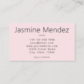 Visagistenstudio Blush Roze Professionele Chic Visitekaartje (Achterkant)