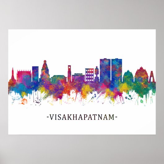 Visakhapatnam Andhra Pradesh Skyline Poster (Voorkant)